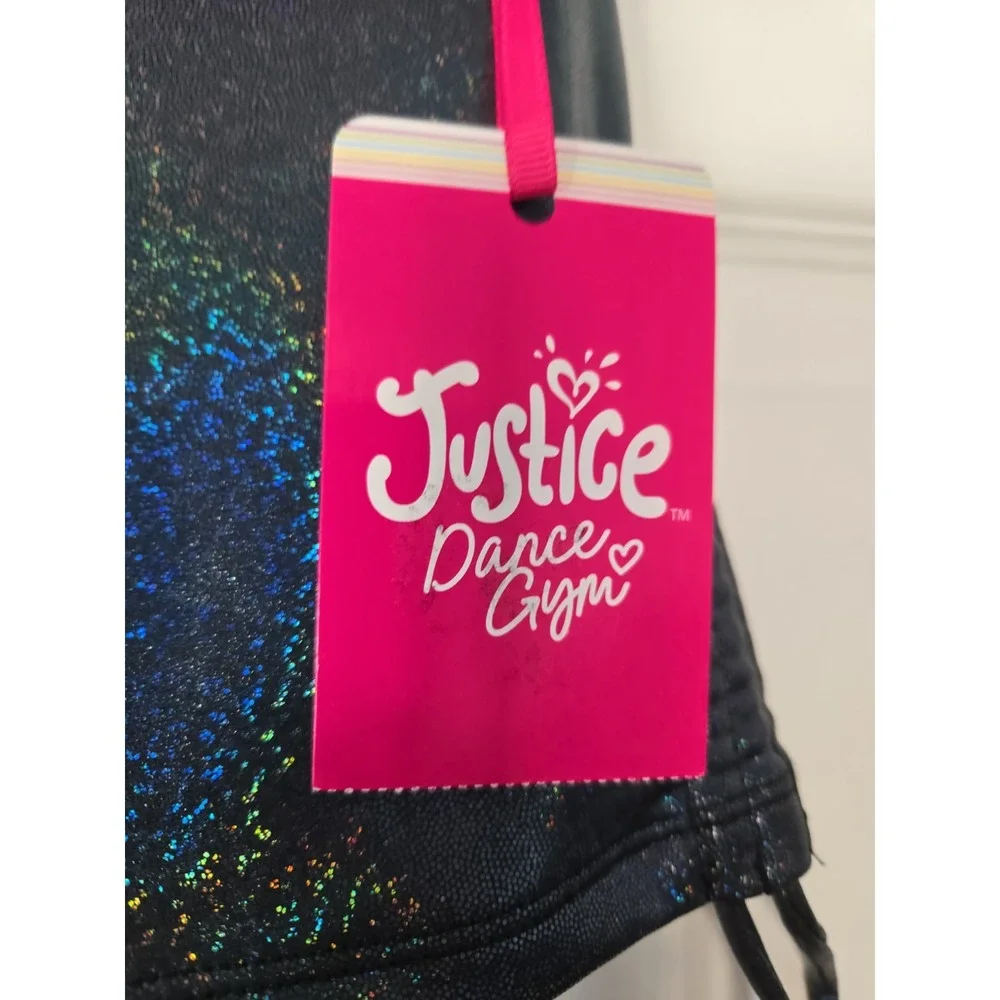 Justice Girls New Dance & Gym Shorts Size XS Black With Sparkles